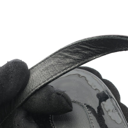 サンダル エナメルレザー ブラック ウェッジソール サルヴァトーレフェラガモ シューズ Salvatore Ferragamo