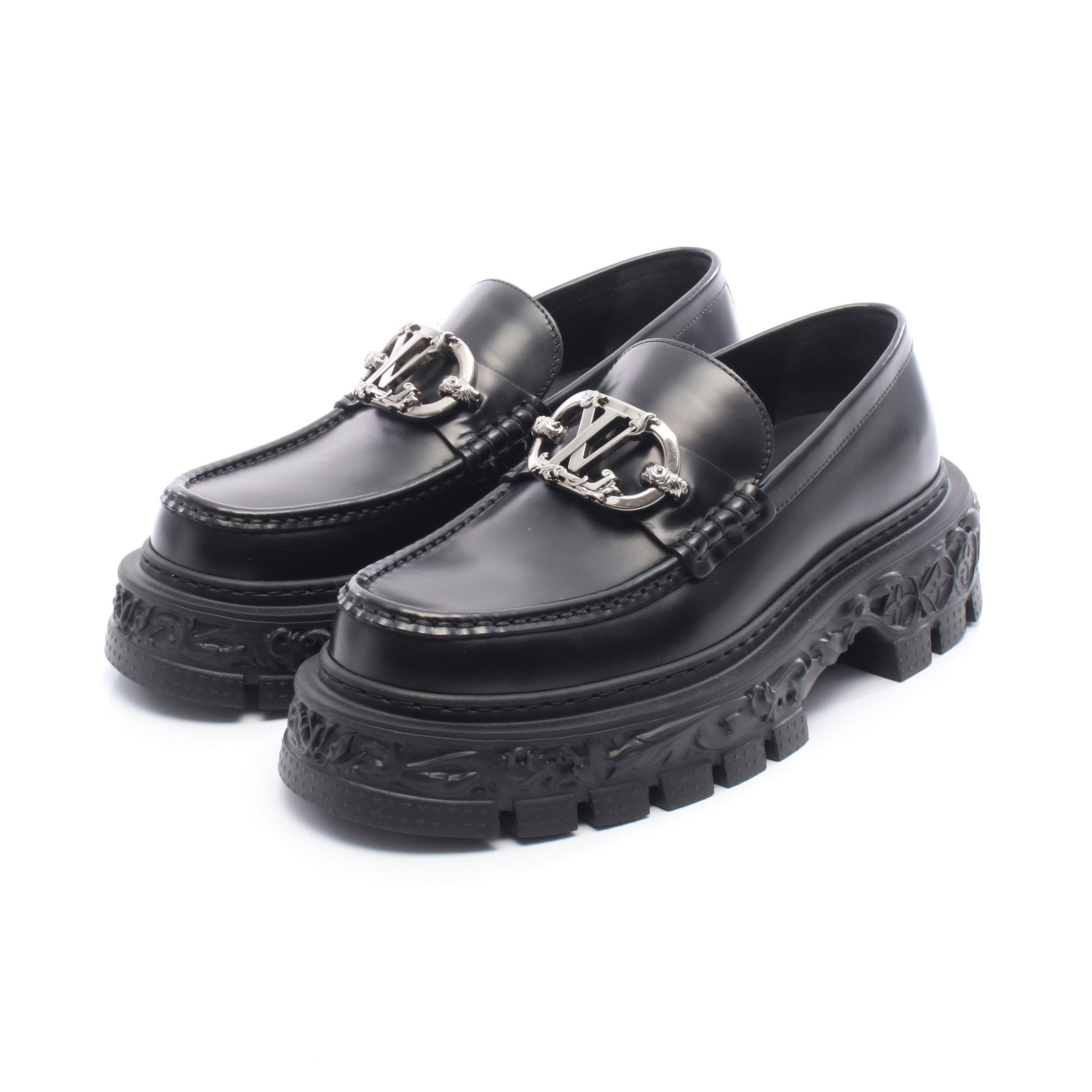 バロックライン ローファー レザー ブラック ルイヴィトン – RECLO