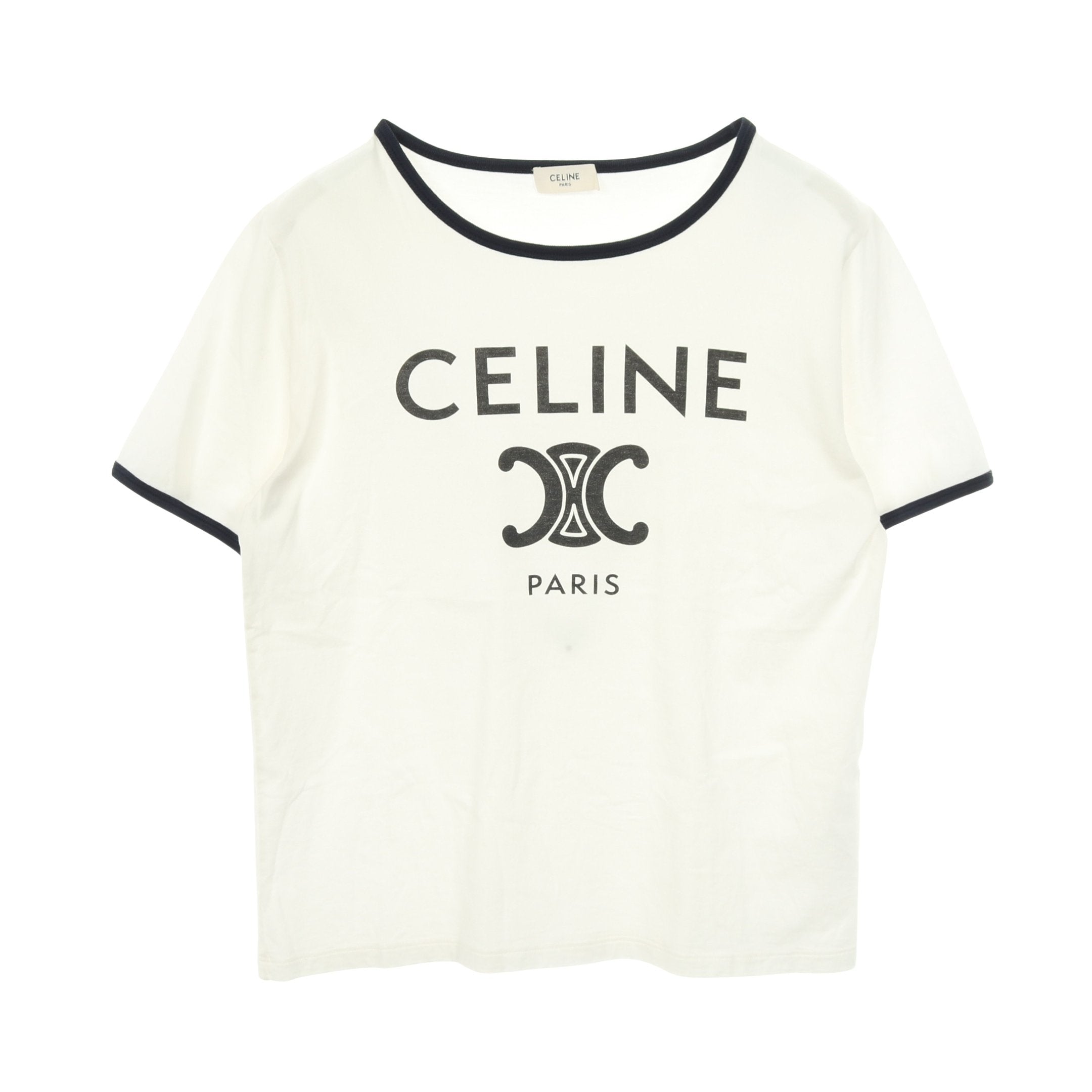 CELINE トリオンフ コットンジャージー トリオンフ コットンジャージー Tシャツ ロゴプリント コットン