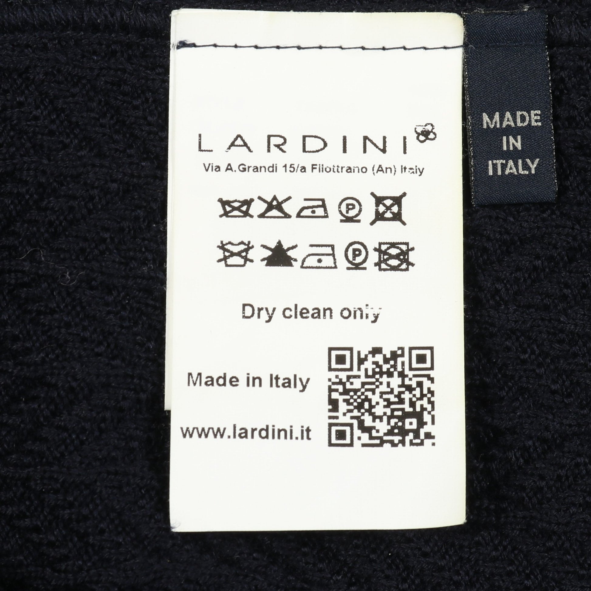 ニット テーラードジャケット ヘリンボーン ウール ネイビー ラルディーニ アウター LARDINI