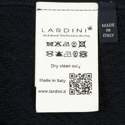 ニット テーラードジャケット ヘリンボーン ウール ネイビー ラルディーニ アウター LARDINI