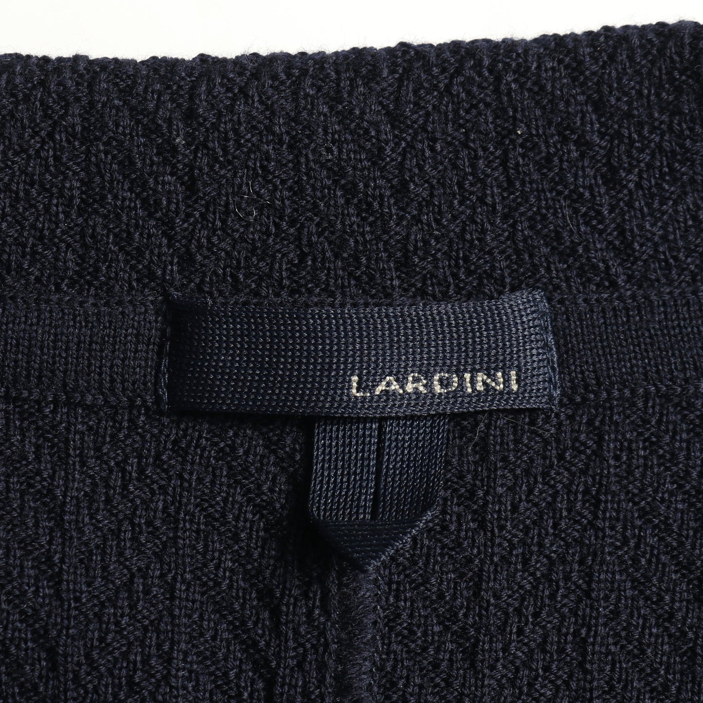 ニット テーラードジャケット ヘリンボーン ウール ネイビー ラルディーニ アウター LARDINI