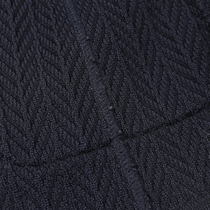 ニット テーラードジャケット ヘリンボーン ウール ネイビー ラルディーニ アウター LARDINI
