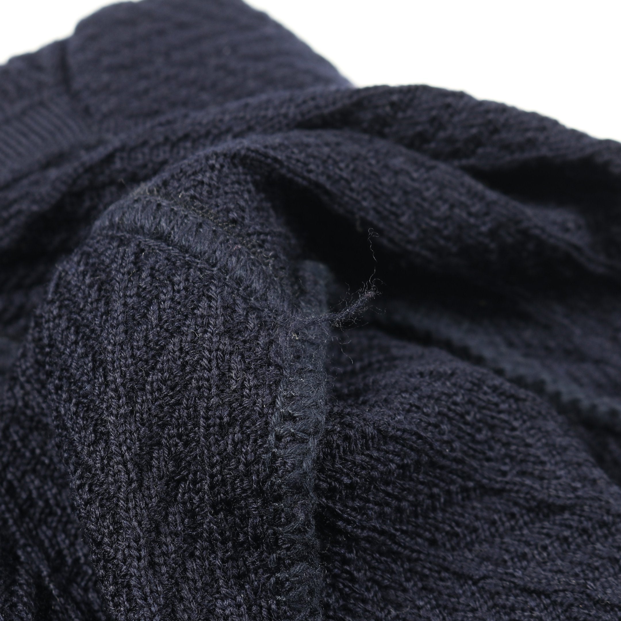 ニット テーラードジャケット ヘリンボーン ウール ネイビー