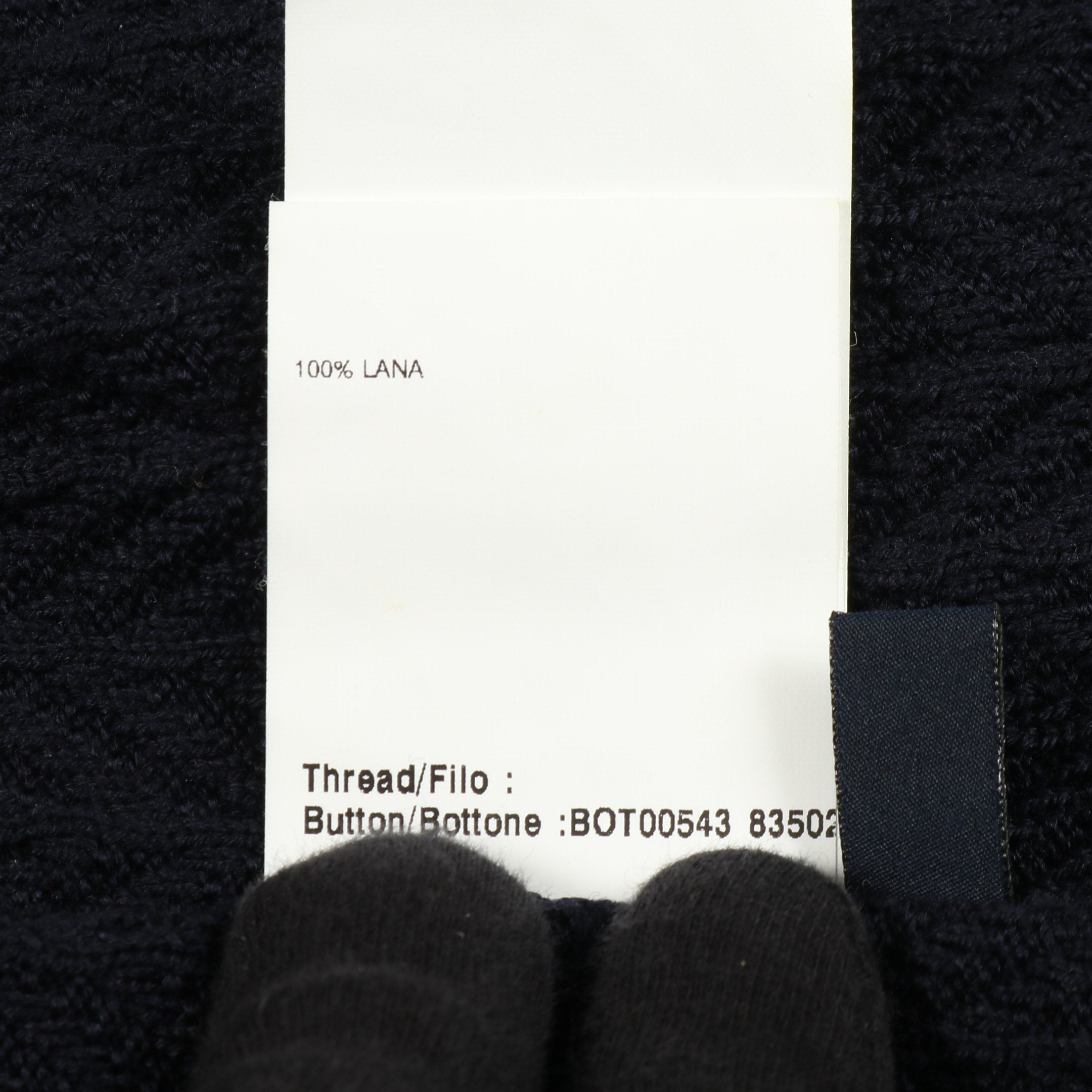 ニット テーラードジャケット ヘリンボーン ウール ネイビー