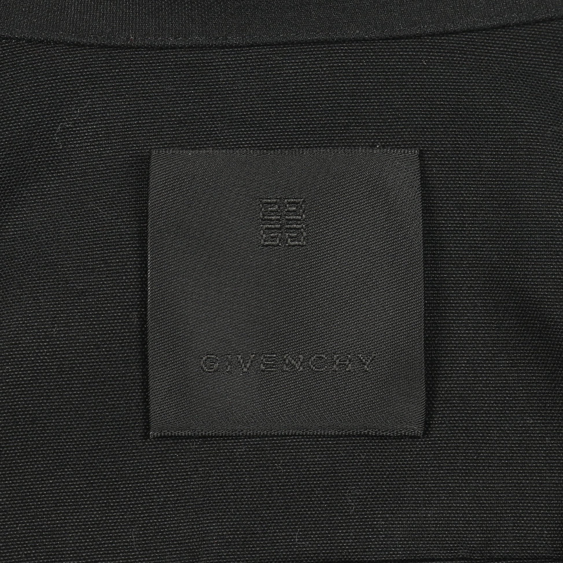 メタルディテール ジップアップ シャツ コットン ブラック ジバンシィ トップス GIVENCHY