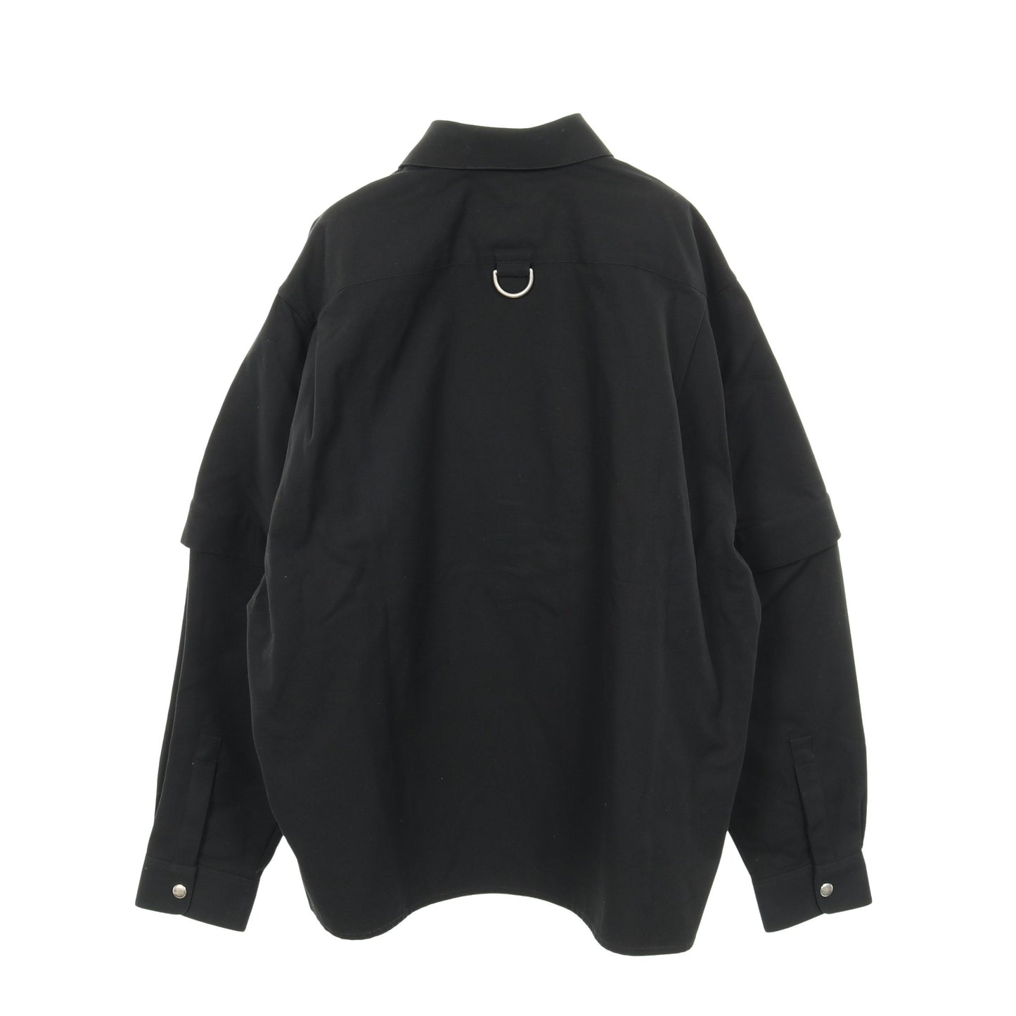 メタルディテール ジップアップ シャツ コットン ブラック ジバンシィ トップス GIVENCHY
