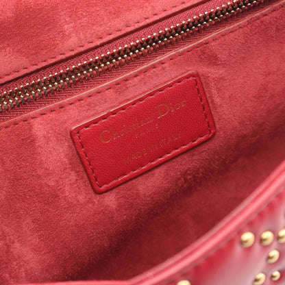 アディクト チェーンショルダーバッグ レザー ボルドー スタッズ クリスチャンディオール バッグ Christian Dior