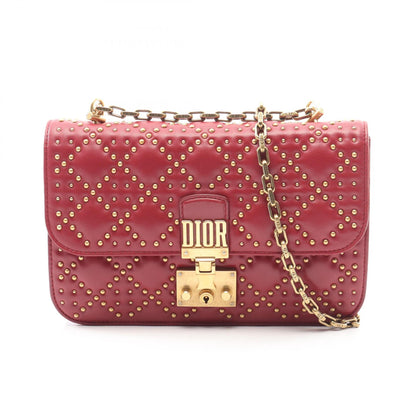 アディクト チェーンショルダーバッグ レザー ボルドー スタッズ クリスチャンディオール バッグ Christian Dior