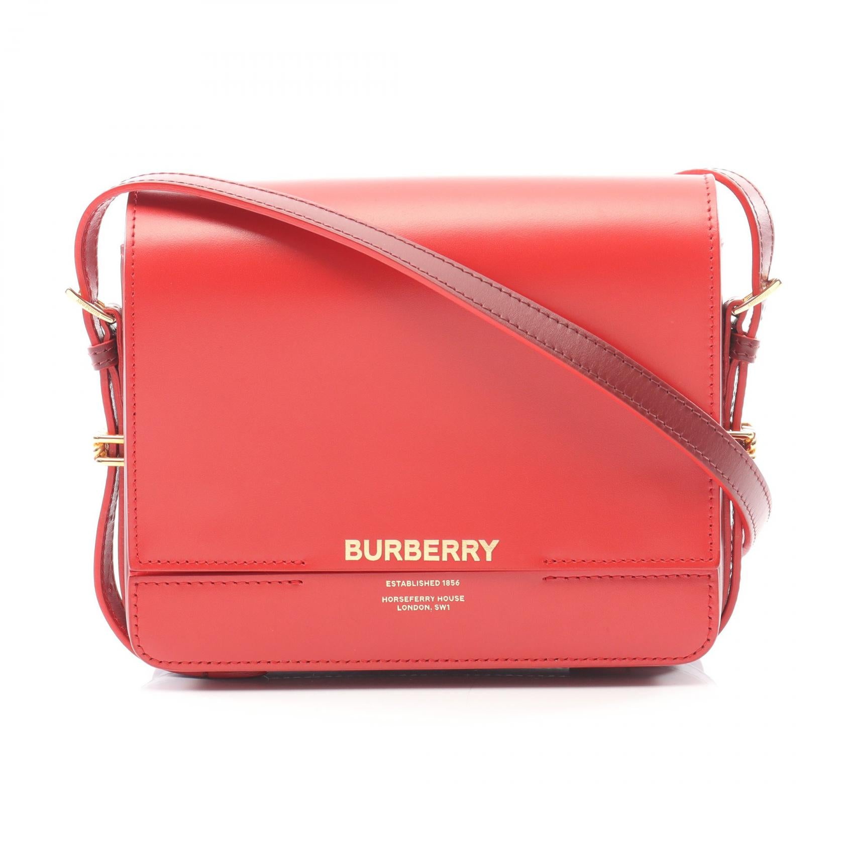 グレース ショルダーバッグ レザー レッド ボルドー バーバリー バッグ BURBERRY