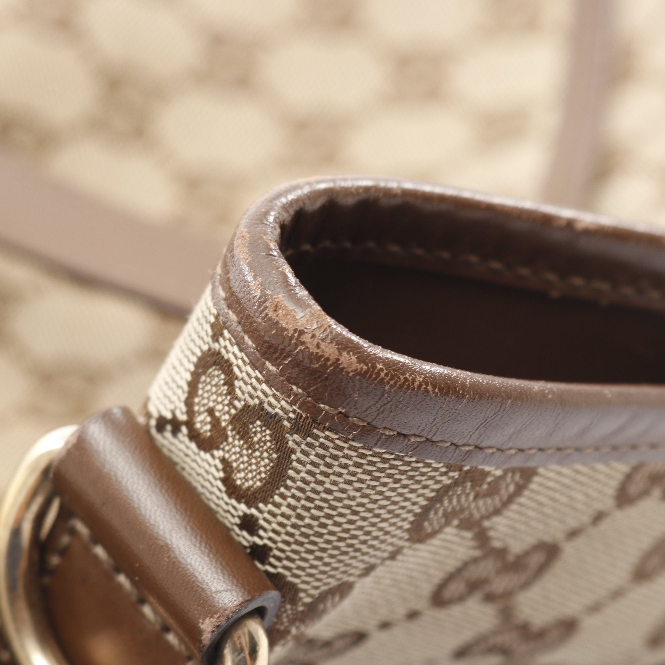 GGキャンバス ショルダーバッグ トートバッグ キャンバス レザー