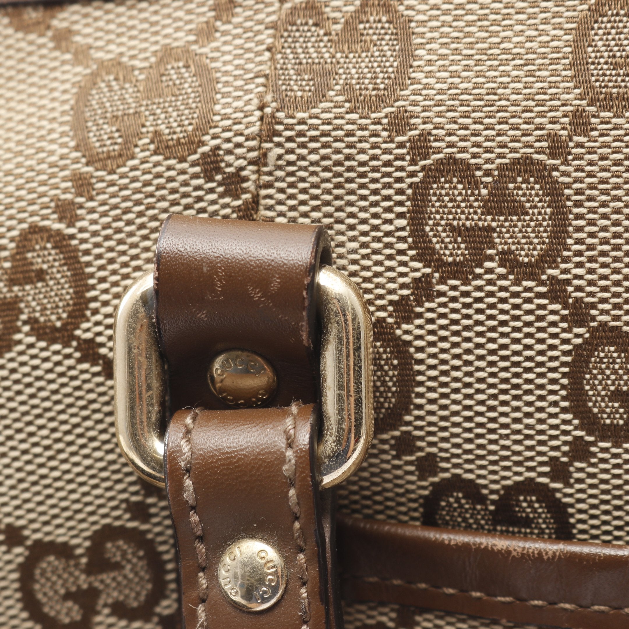 GGキャンバス ショルダーバッグ トートバッグ キャンバス レザー