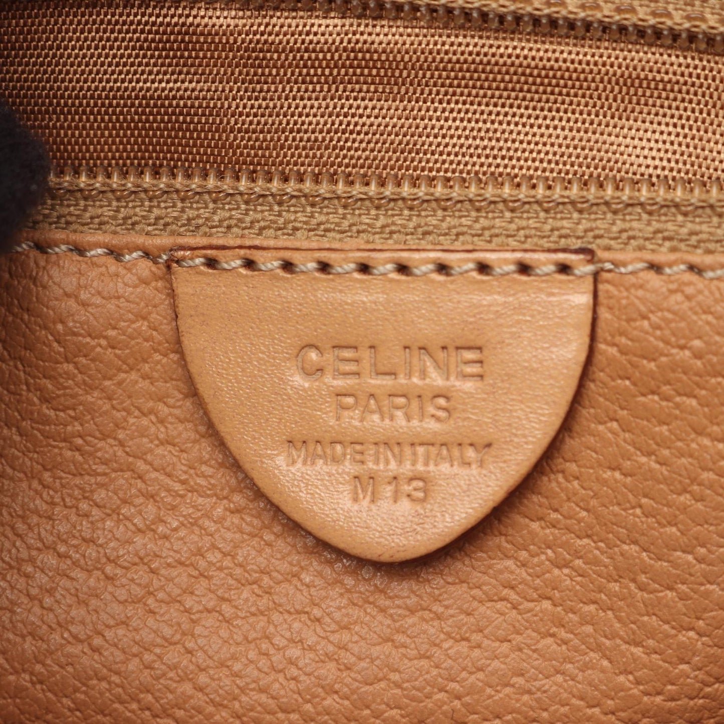 マカダム ショルダーバッグ PVC レザー ブラウン ダークブラウン セリーヌ バッグ CELINE
