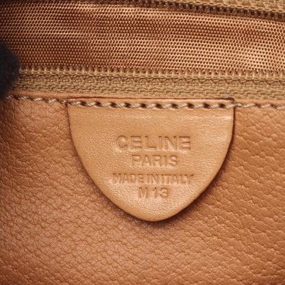 マカダム ショルダーバッグ PVC レザー ブラウン ダークブラウン セリーヌ バッグ CELINE