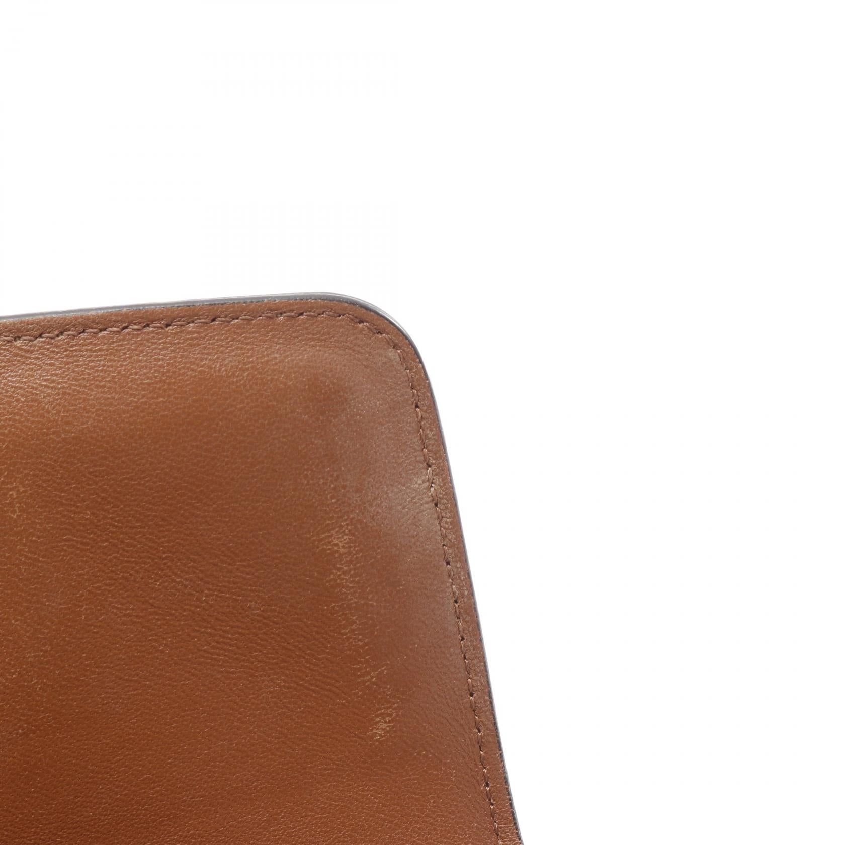 クラシック トリオンフ ショルダーバッグ PVC レザー ダークブラウン ライトブラウン セリーヌ バッグ CELINE