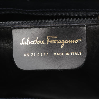 ヴァラリボン ショルダーバッグ レザー ダークネイビー サルヴァトーレフェラガモ バッグ Salvatore Ferragamo