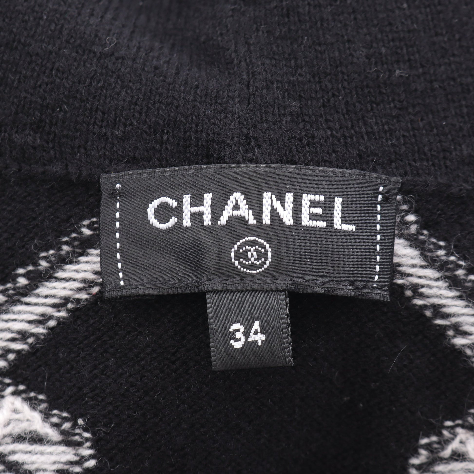 ココマーク ニット ジップアップパーカー カシミヤ ブラック マルチカラー シャネル トップス CHANEL