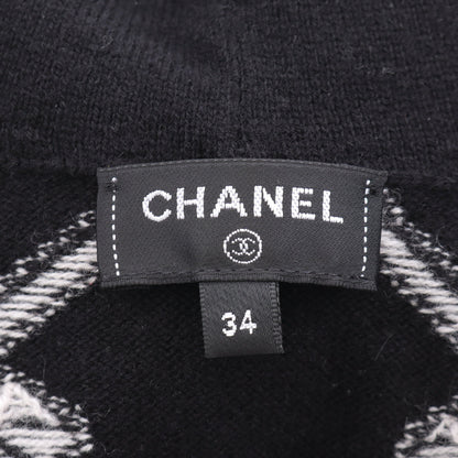 ココマーク ニット ジップアップパーカー カシミヤ ブラック マルチカラー シャネル トップス CHANEL