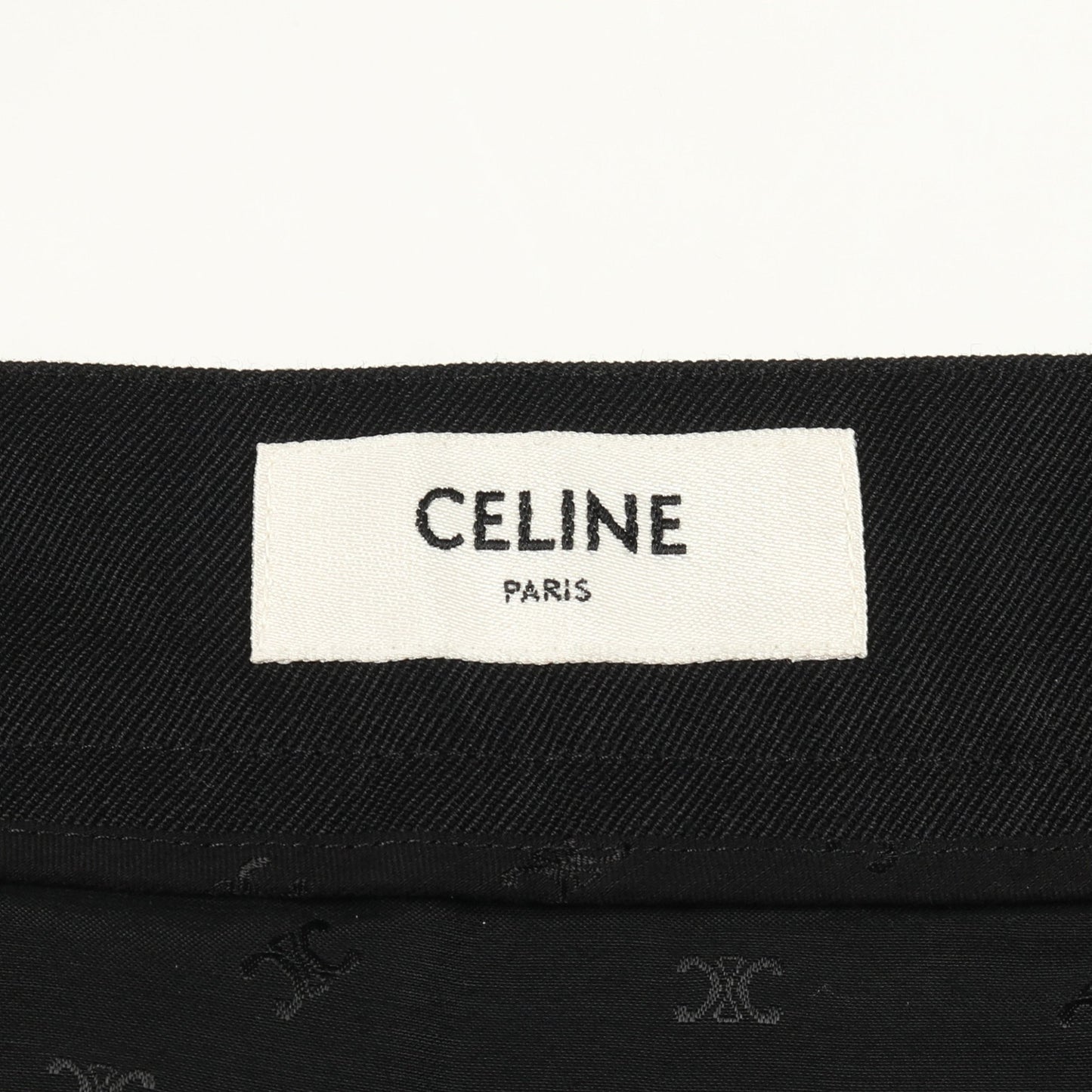 サルキーチェーン スカート ウール ブラック ゴールド セリーヌ ボトムス CELINE