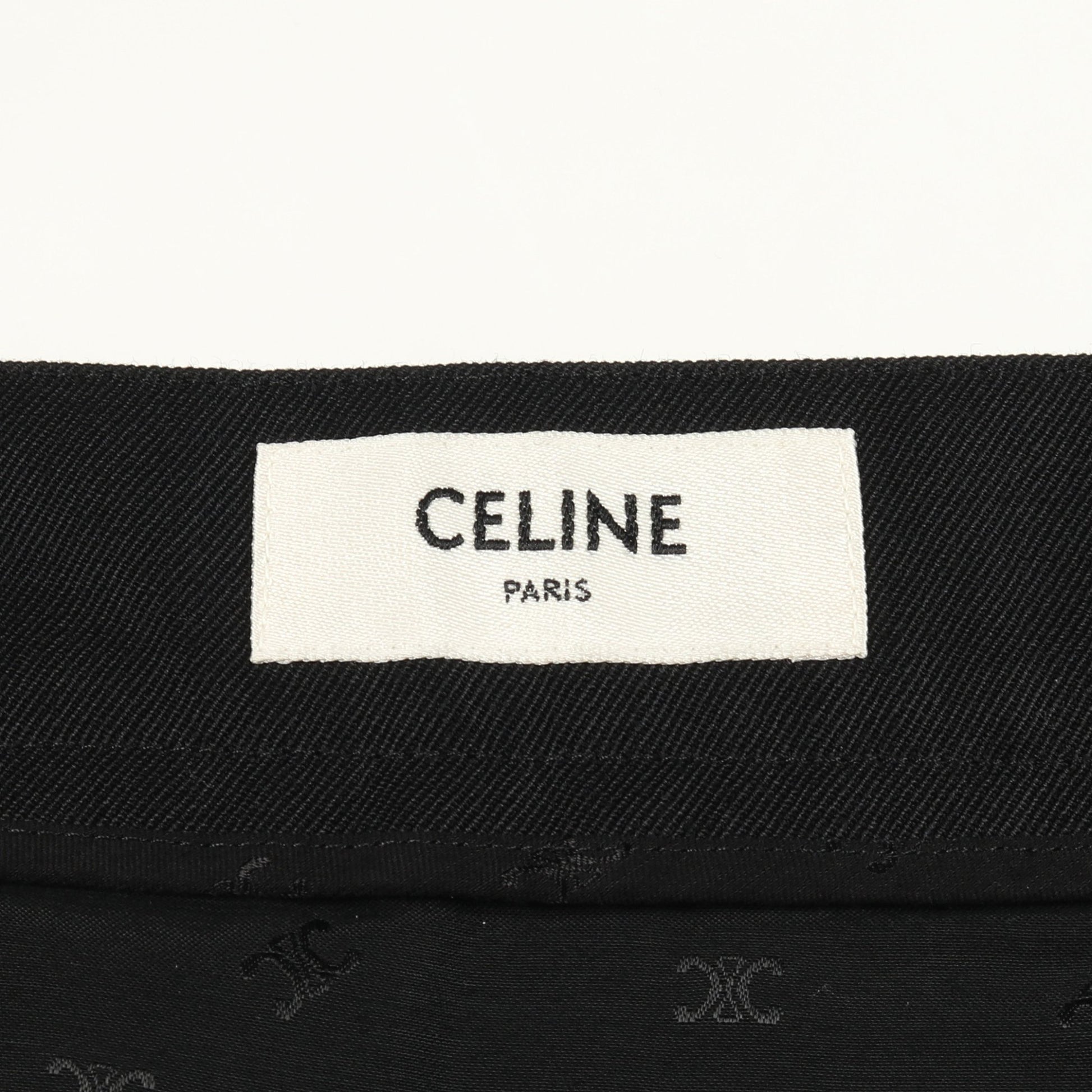 サルキーチェーン スカート ウール ブラック ゴールド セリーヌ ボトムス CELINE