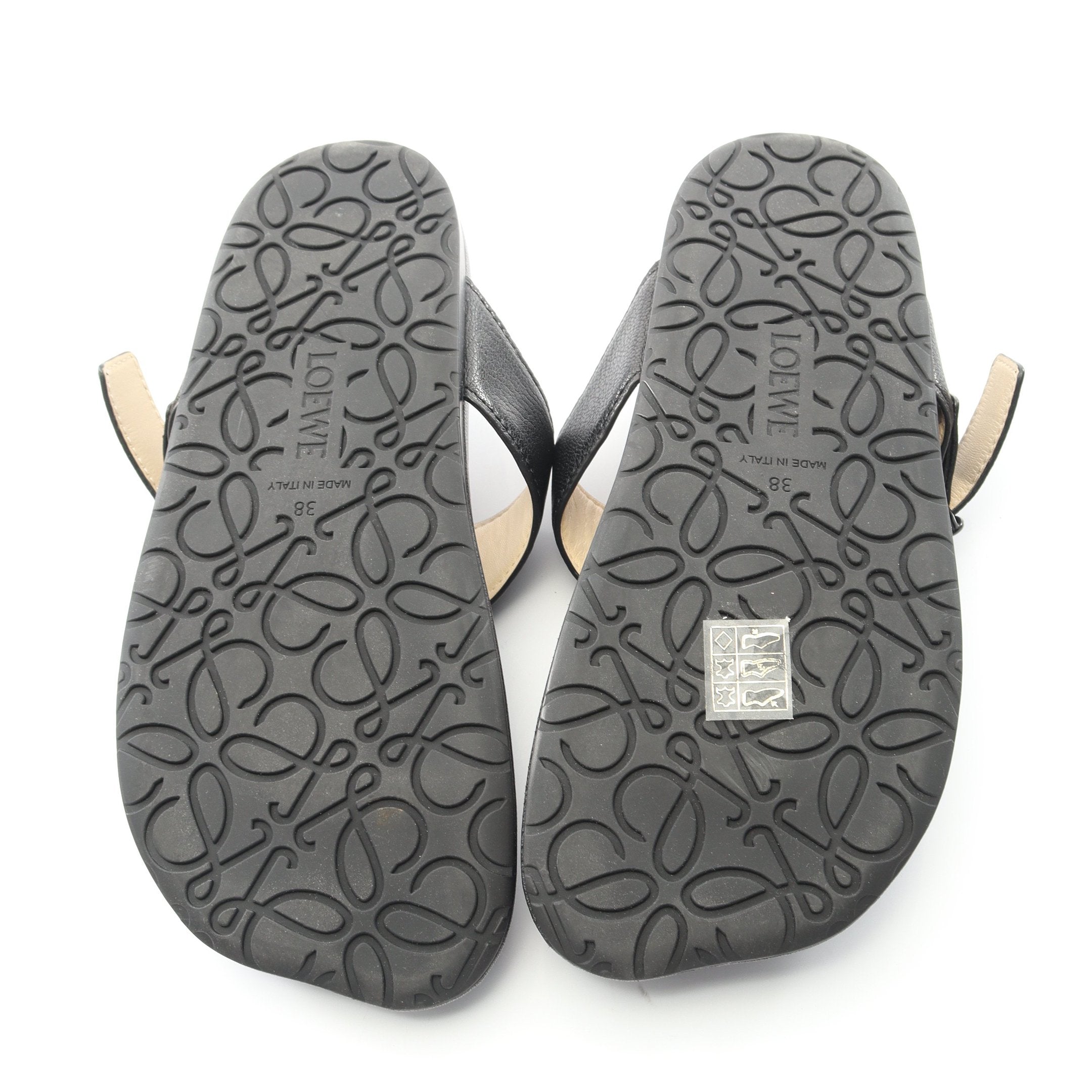 EASE イーズ トングサンダル レザー ブラック ロエベ – RECLO