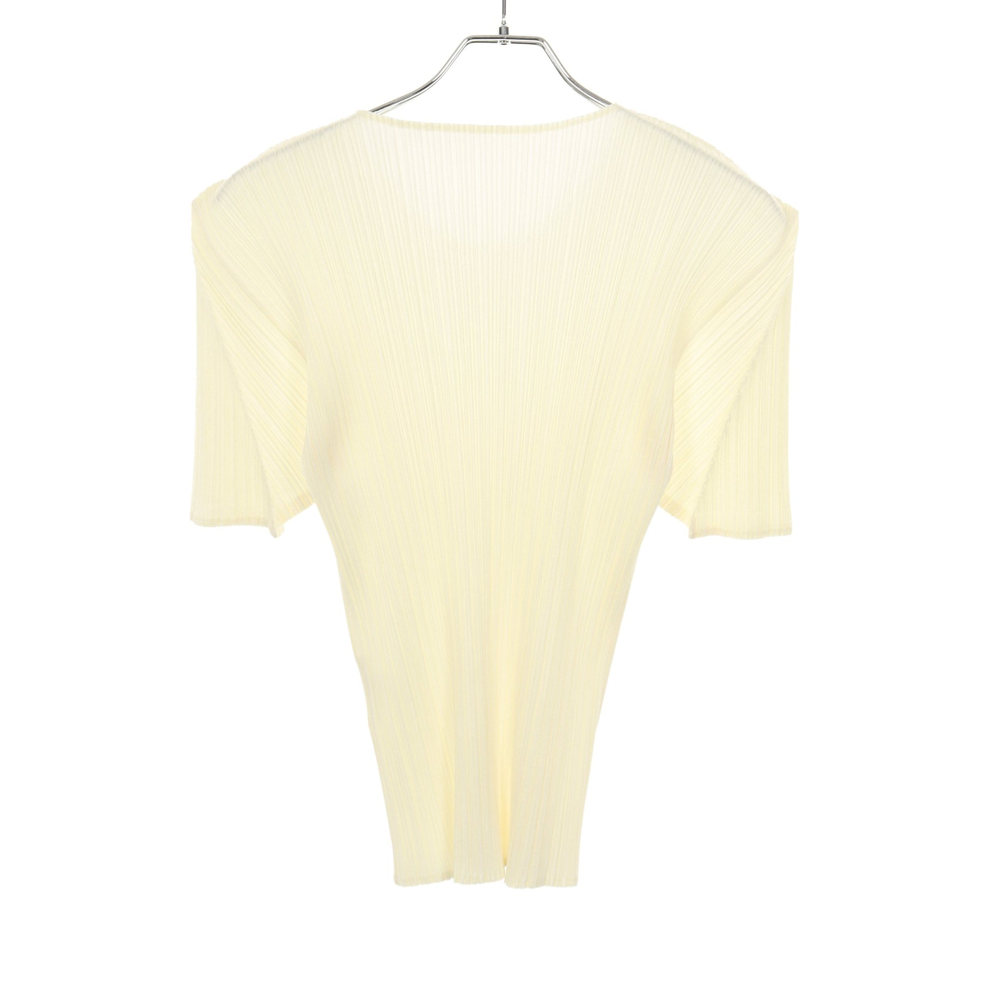 プリーツ カットソー 半袖 オフホワイト プリーツプリーズ トップス PLEATS PLEASE
