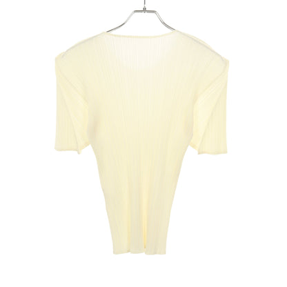 プリーツ カットソー 半袖 オフホワイト プリーツプリーズ トップス PLEATS PLEASE