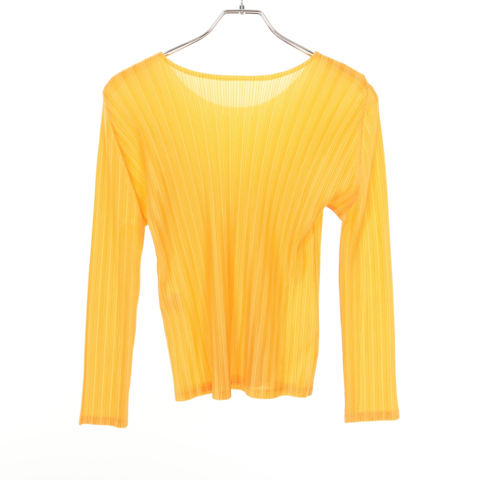 プリーツ カットソー 長袖 オレンジ プリーツプリーズ トップス PLEATS PLEASE