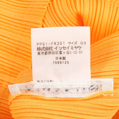 プリーツ カットソー 長袖 オレンジ プリーツプリーズ トップス PLEATS PLEASE