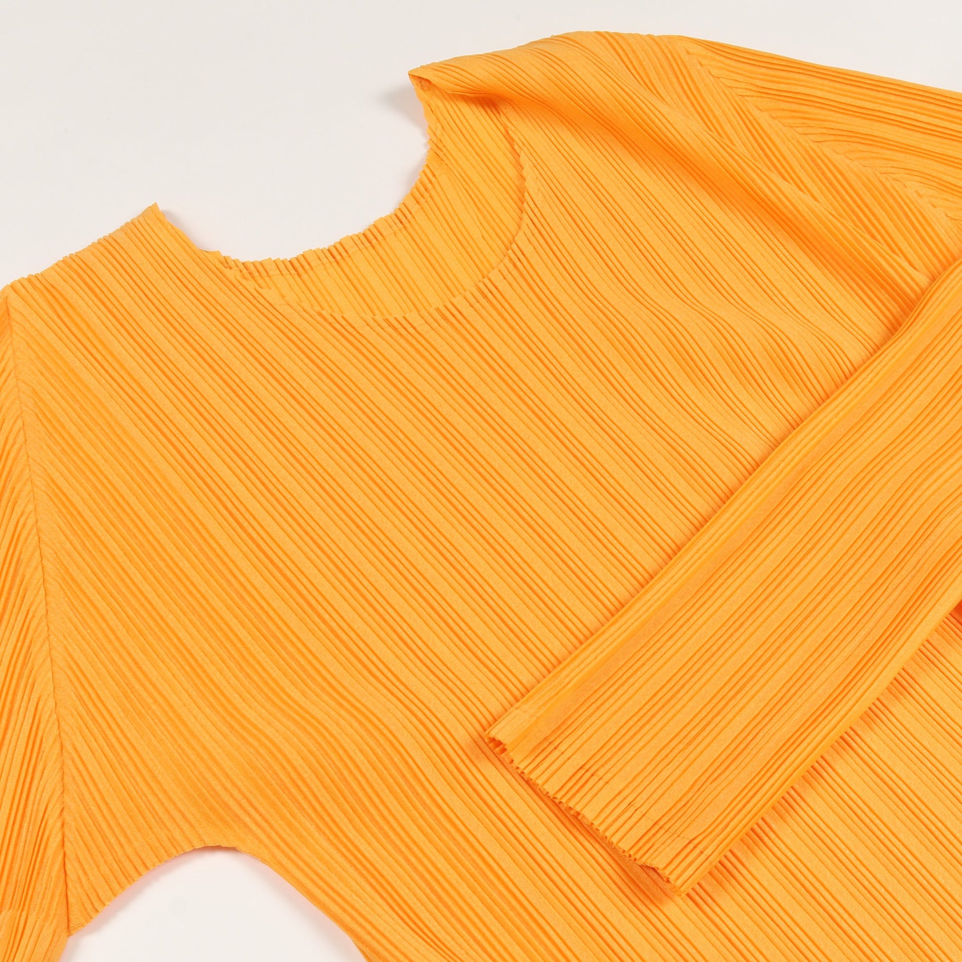 プリーツ カットソー 長袖 オレンジ プリーツプリーズ トップス PLEATS PLEASE