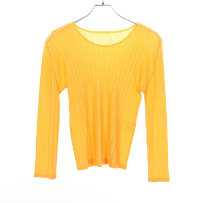 プリーツ カットソー 長袖 オレンジ プリーツプリーズ トップス PLEATS PLEASE