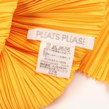 プリーツ カットソー ハイネック 長袖 イエロー プリーツプリーズ トップス PLEATS PLEASE