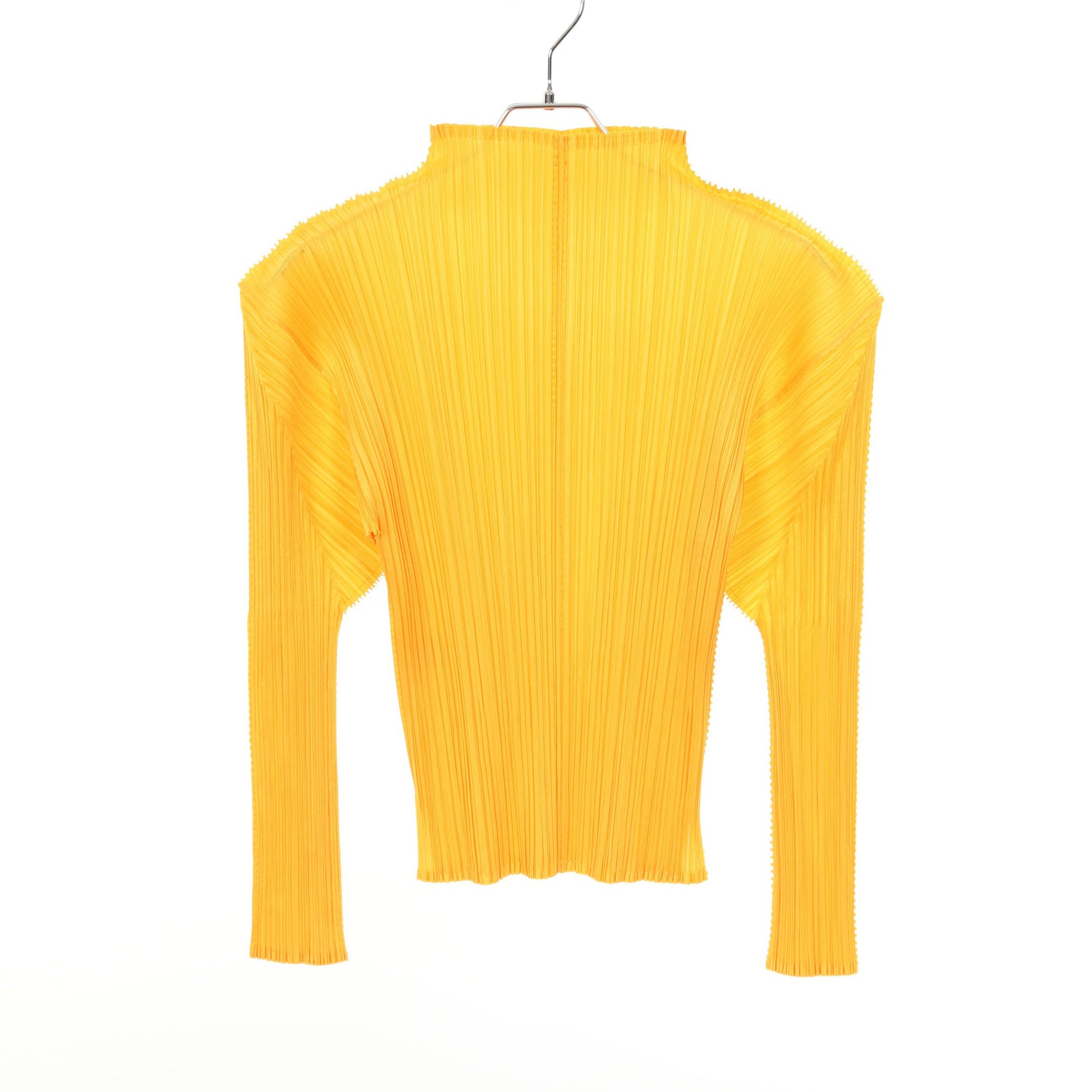 プリーツ カットソー ハイネック 長袖 イエロー プリーツプリーズ トップス PLEATS PLEASE