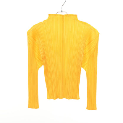 プリーツ カットソー ハイネック 長袖 イエロー プリーツプリーズ トップス PLEATS PLEASE