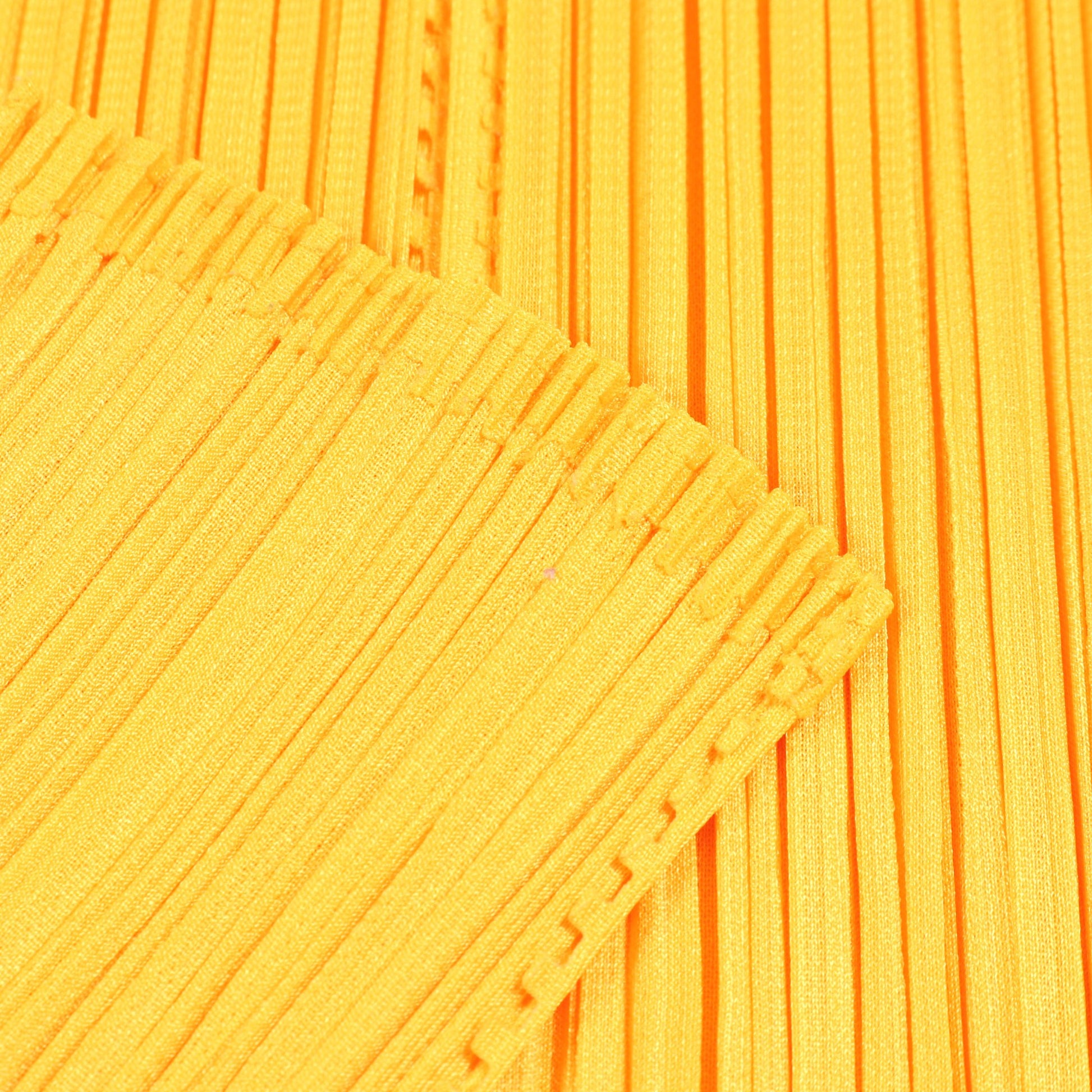 プリーツ カットソー ハイネック 長袖 イエロー プリーツプリーズ トップス PLEATS PLEASE