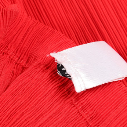 プリーツ スカート レッド イッセイミヤケ ボトムス ISSEY MIYAKE
