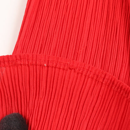 プリーツ スカート レッド イッセイミヤケ ボトムス ISSEY MIYAKE