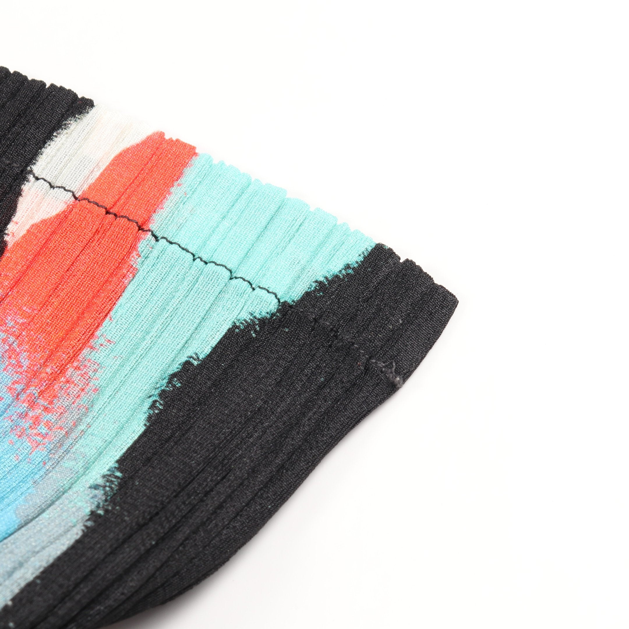 プリーツ カットソー 長袖 ブラック マルチカラー プリーツプリーズ