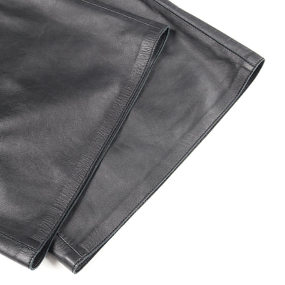 クロップド トラウザーズ パンツ レザー ブラック ロエベ ボトムス LOEWE