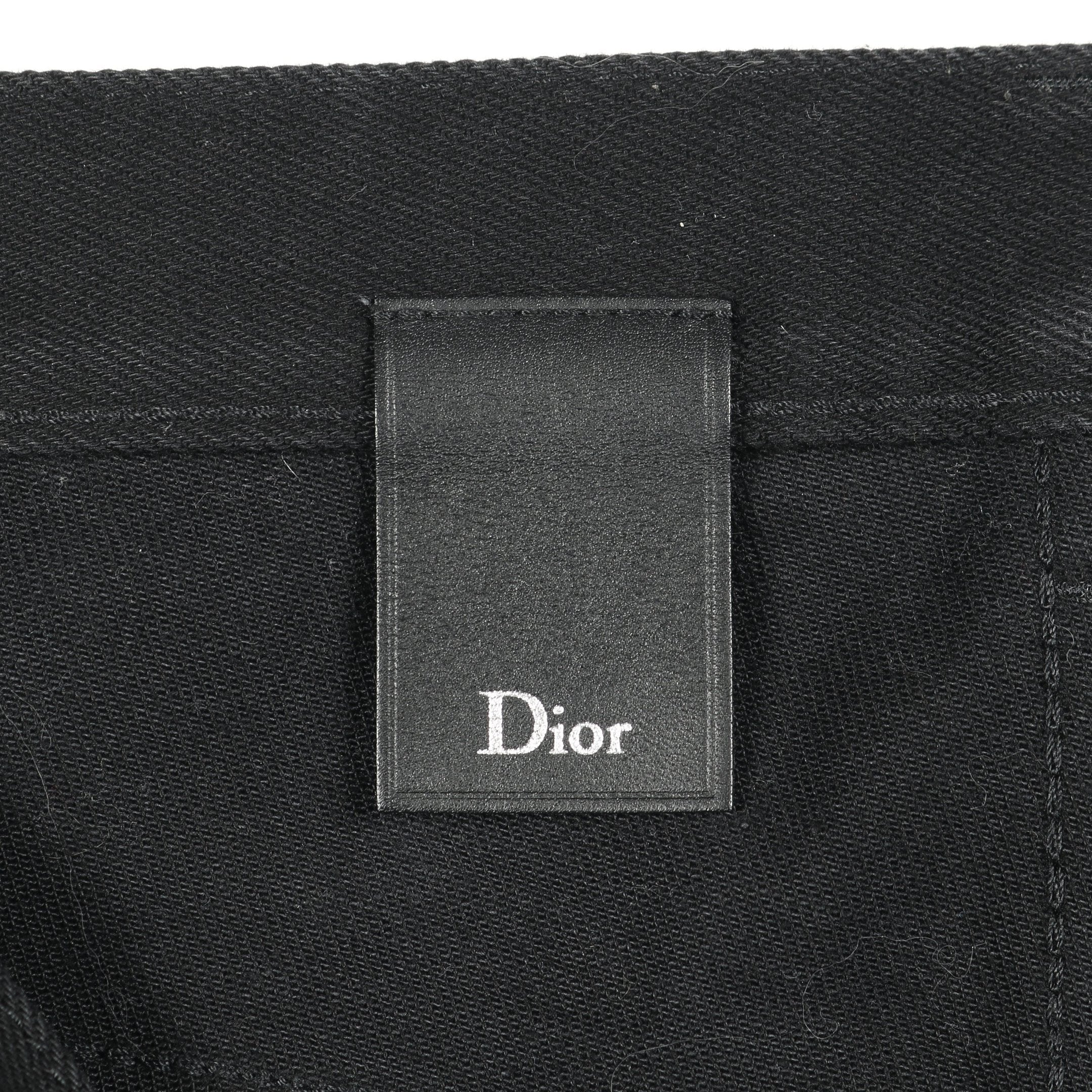 デニムパンツ コットン ブラック ボタンフライ ディオールオム – RECLO