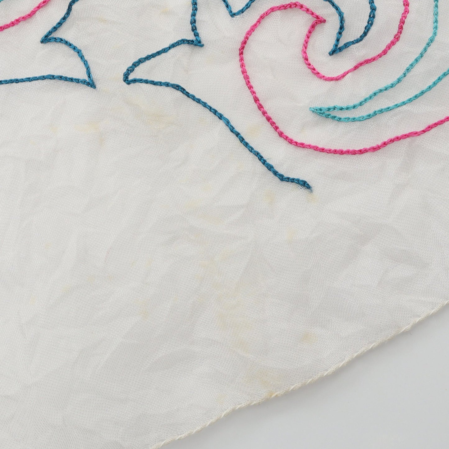 ストール 刺繍 シルク ホワイト マルチカラー エトロ 財布・小物 ETRO