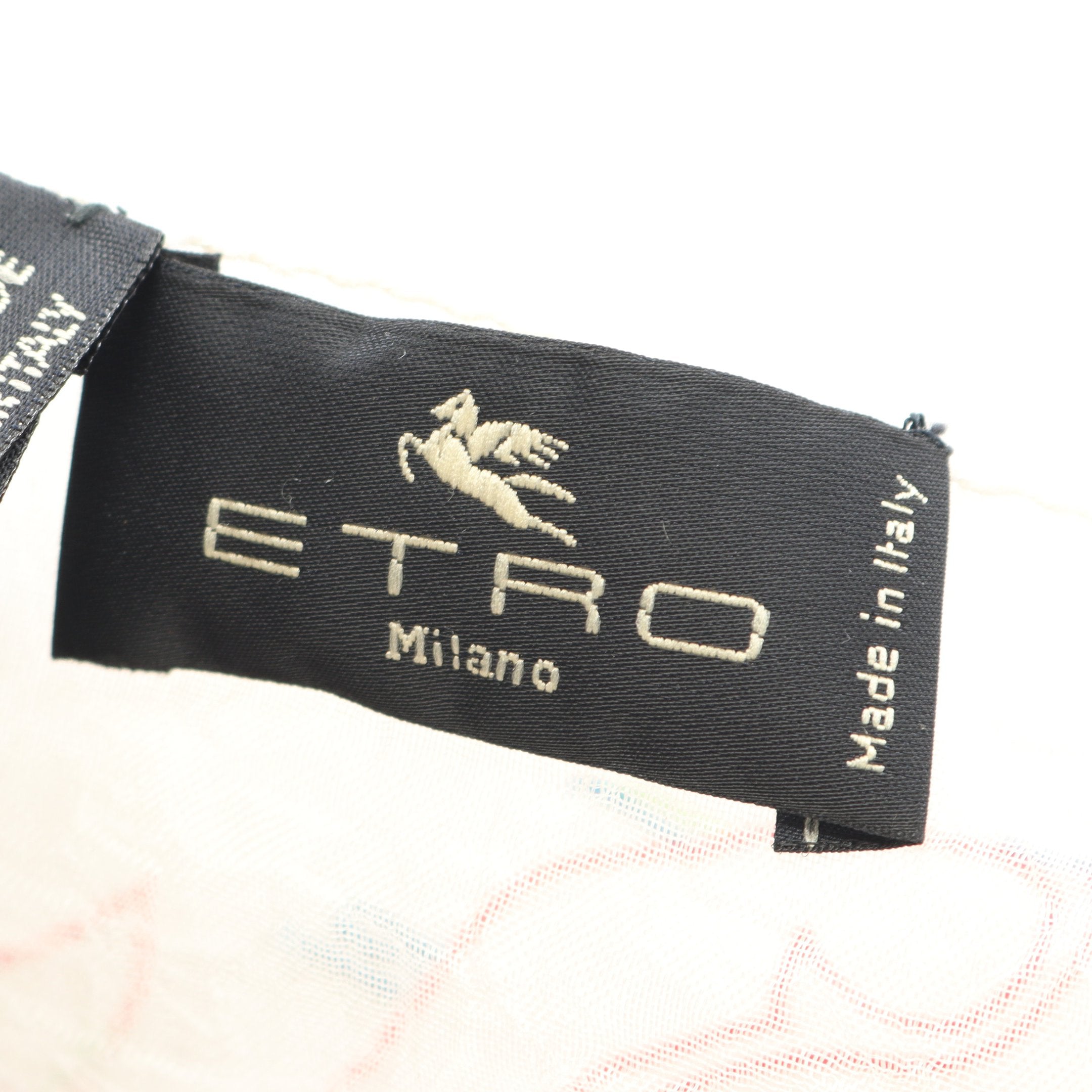 ストール 刺繍 シルク ホワイト マルチカラー エトロ – RECLO