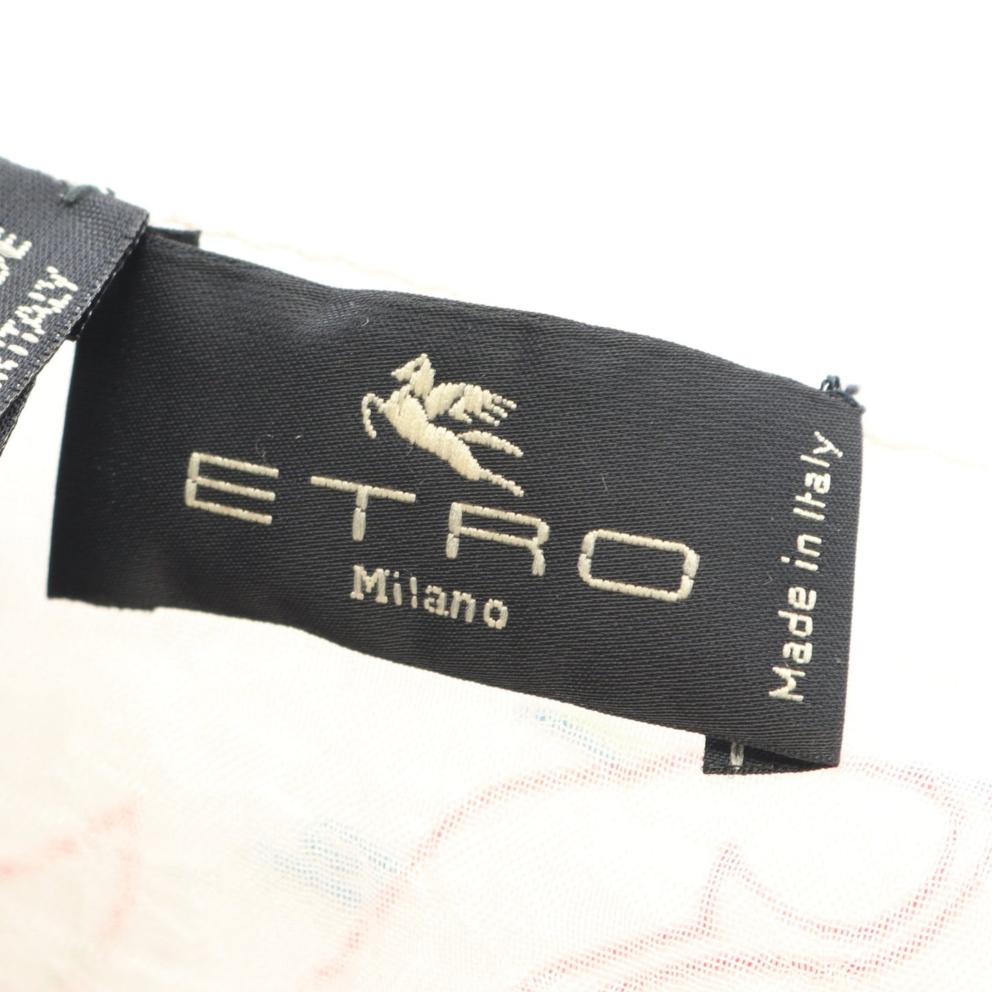 ストール 刺繍 シルク ホワイト マルチカラー エトロ 財布・小物 ETRO