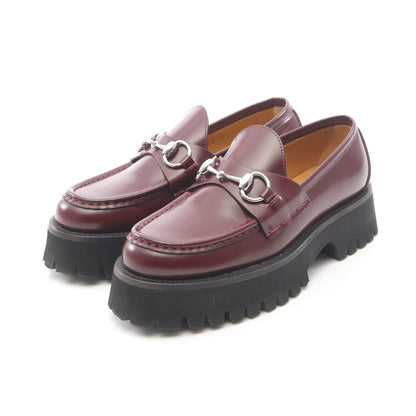 ホースビット ローファー レザー ボルドー グッチ シューズ GUCCI