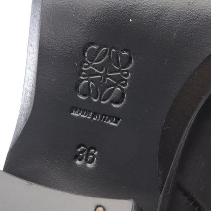 アナグラム ポインテッドトゥ ウエスタン ブーツ レザー ブラック ロエベ シューズ LOEWE