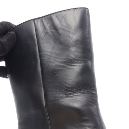 アナグラム ポインテッドトゥ ウエスタン ブーツ レザー ブラック ロエベ シューズ LOEWE