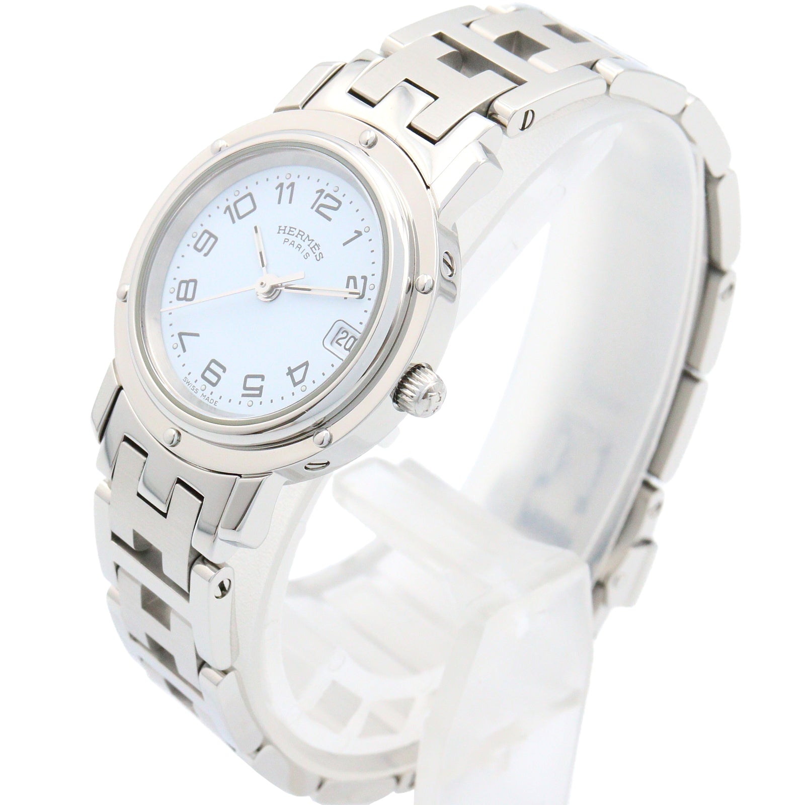 クリッパー レディース 腕時計 クオーツ ステンレススチール ホワイト