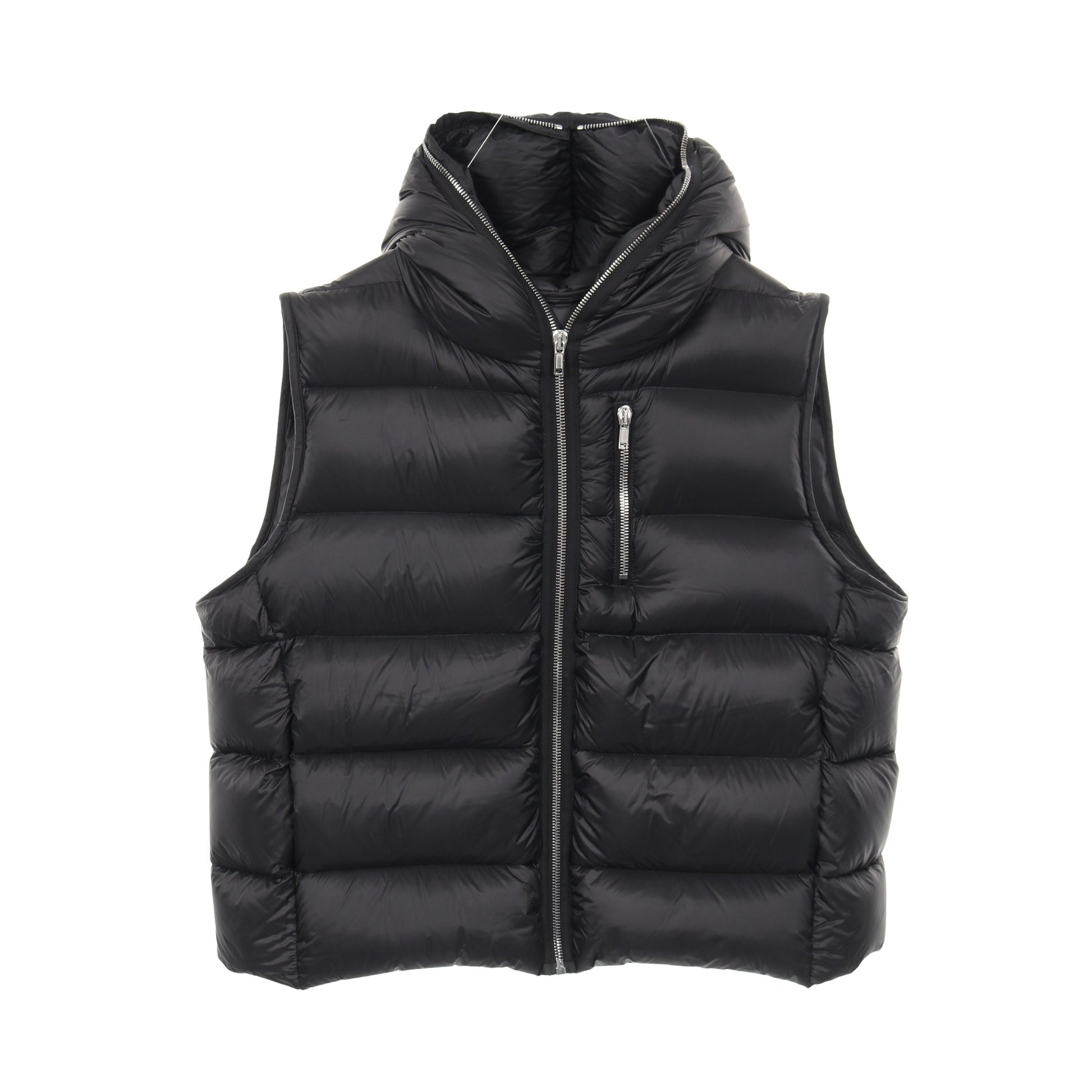 SEALED VEST ダウンベスト ナイロン ブラック フード付き 23AW リックオウエンス アウター Rick Owens