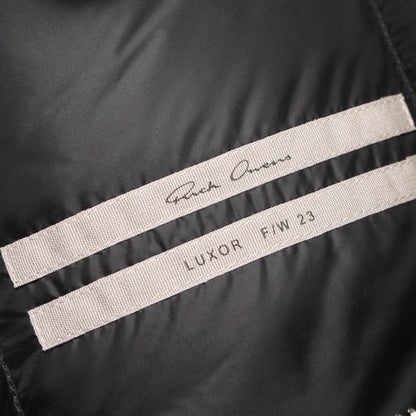 SEALED VEST ダウンベスト ナイロン ブラック フード付き 23AW リックオウエンス アウター Rick Owens