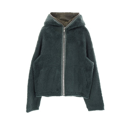 Shearling Sealed Windbreaker ファージャケット レザージャケット シアリング グリーン フード付き 22AW リックオウエンス アウター Rick Owens